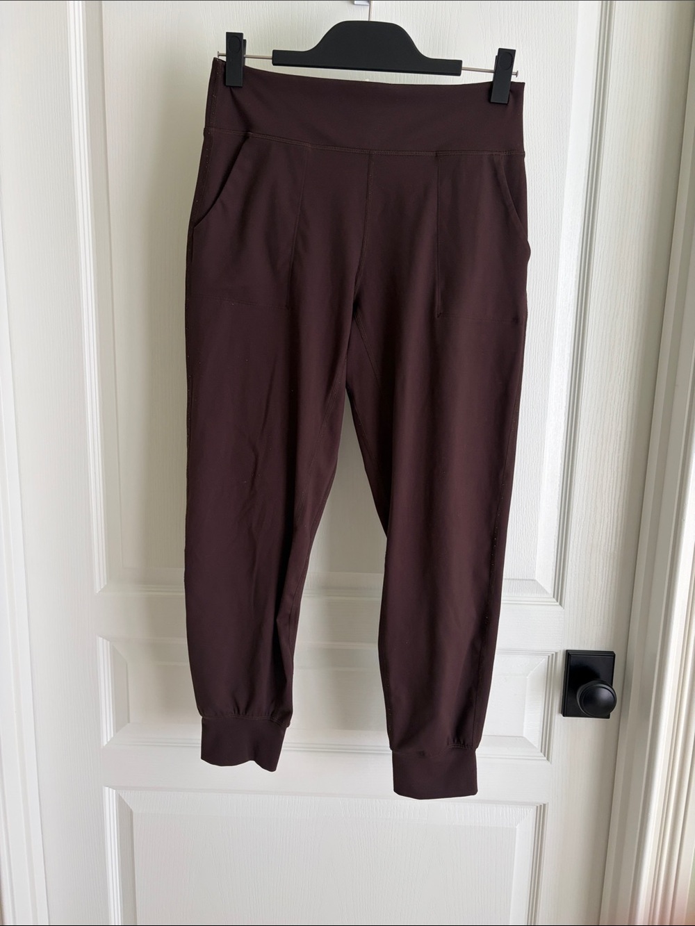 Zella Chocolate Brown High-Rise Crop Joggers